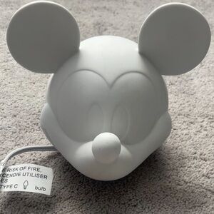 Hallmark White Mickey Mouse Ceramic Night Light